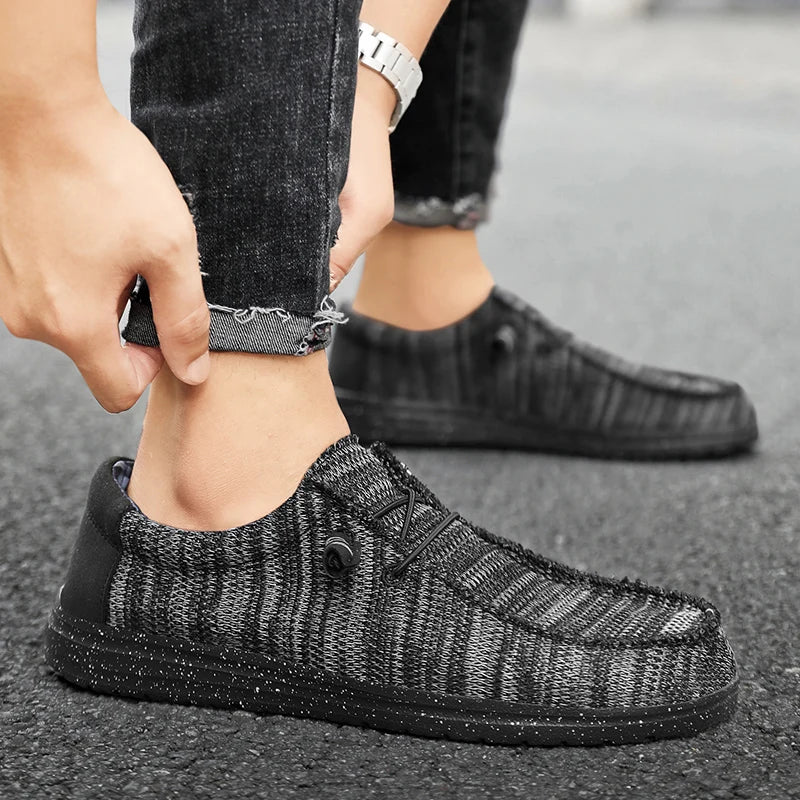 Męska - Buty z siateczki - Miękka bawełniana wyściółka - Stylowe obuwie na każdą okazję