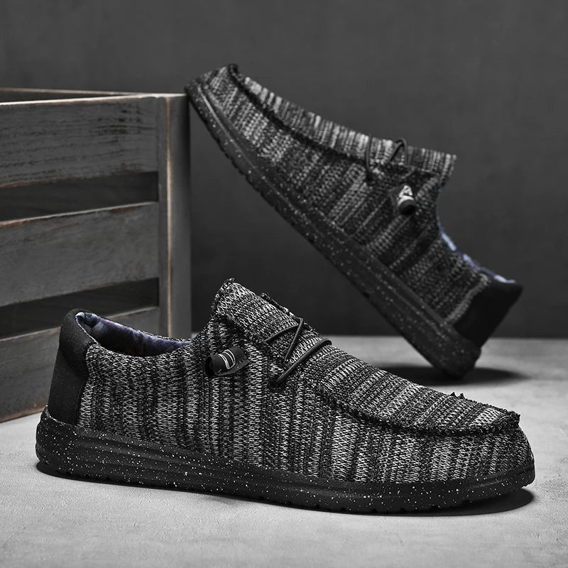 Męska - Buty z siateczki - Miękka bawełniana wyściółka - Stylowe obuwie na każdą okazję