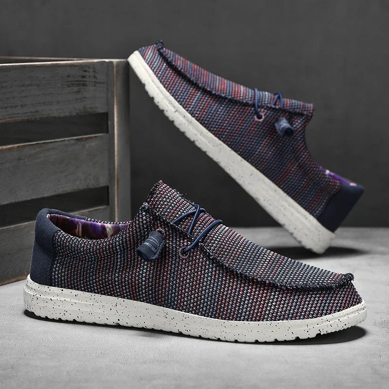 Męska - Buty z siateczki - Miękka bawełniana wyściółka - Stylowe obuwie na każdą okazję
