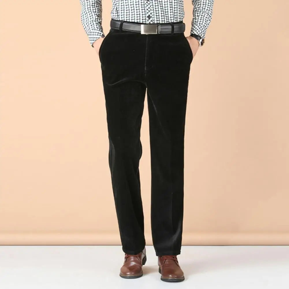 Męska - Spodnie sztruksowe - Casual Fit z prostymi nogawkami - Stylowe i wygodne na co dzień