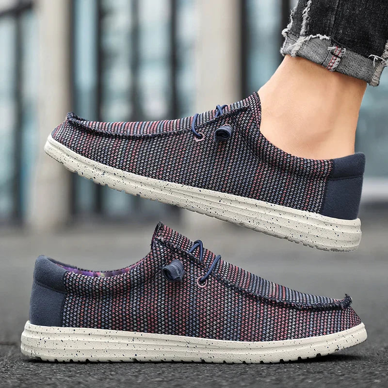 Męska - Buty z siateczki - Miękka bawełniana wyściółka - Stylowe obuwie na każdą okazję