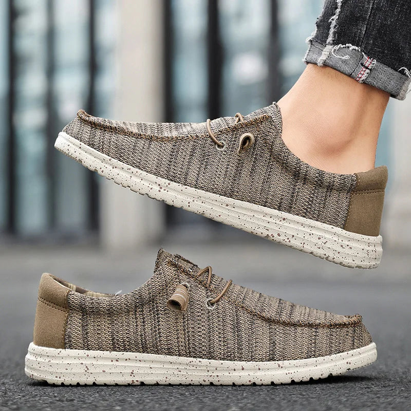 Męska - Buty z siateczki - Miękka bawełniana wyściółka - Stylowe obuwie na każdą okazję