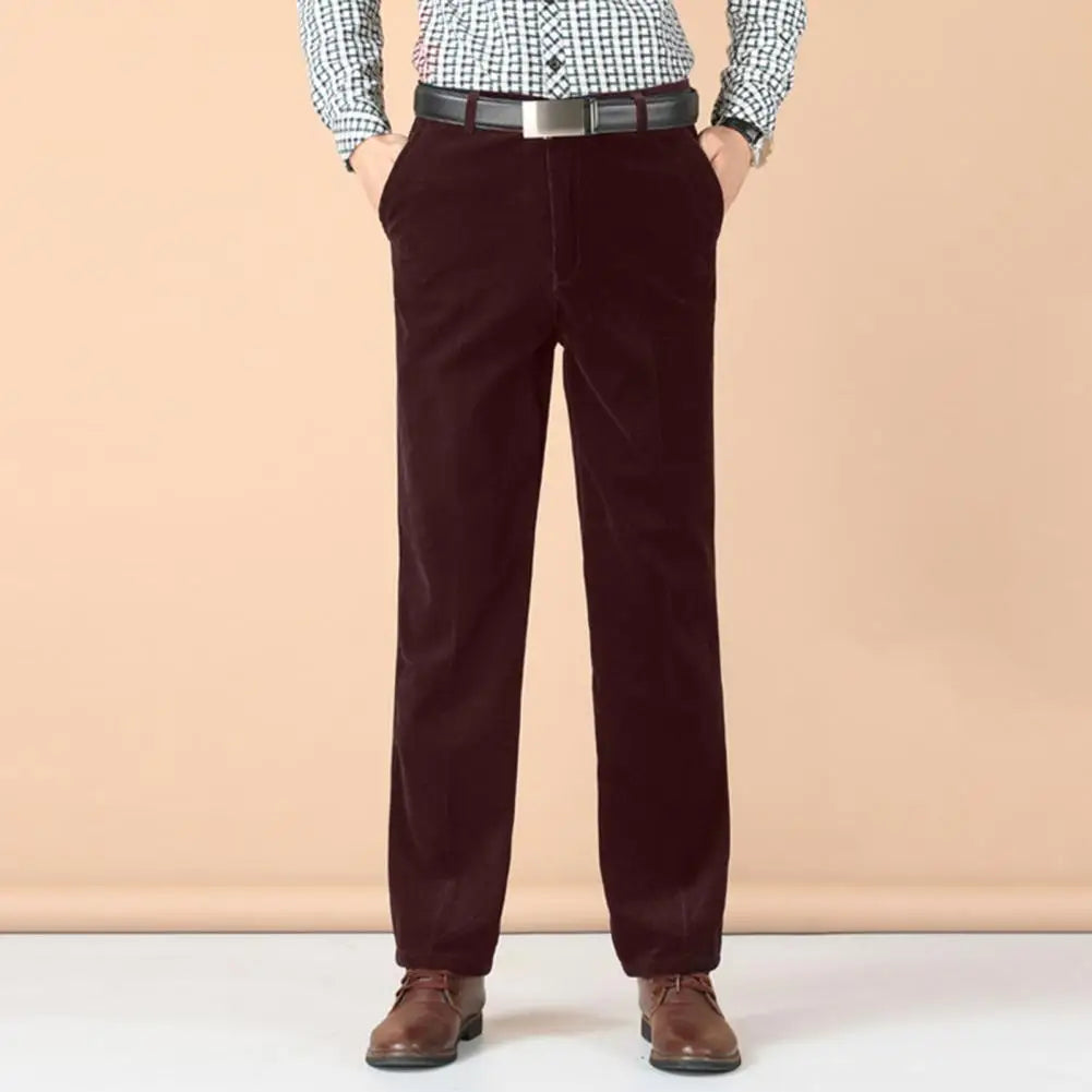 Męska - Spodnie sztruksowe - Casual Fit z prostymi nogawkami - Stylowe i wygodne na co dzień