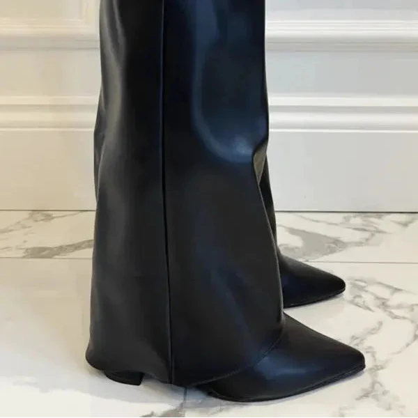 Damska - Klasyczne kozaki do kolan - Miękki materiał - Wygodny fason