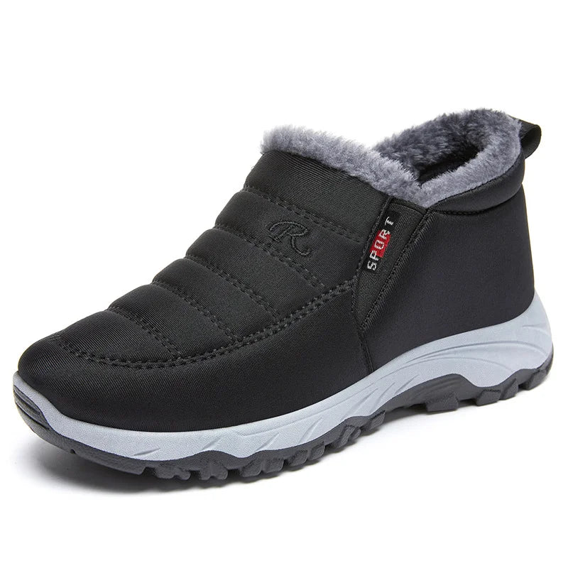 Damska - Stylowe buty zimowe - Wsuwane - Zamek błyskawiczny - Idealne na chłodne dni