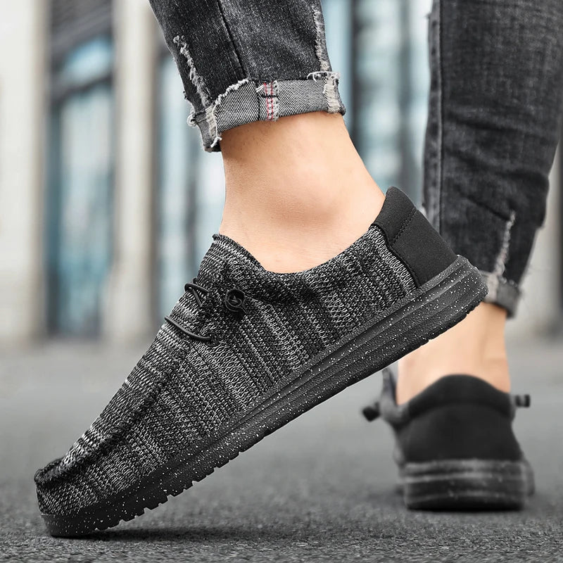 Męska - Buty z siateczki - Miękka bawełniana wyściółka - Stylowe obuwie na każdą okazję