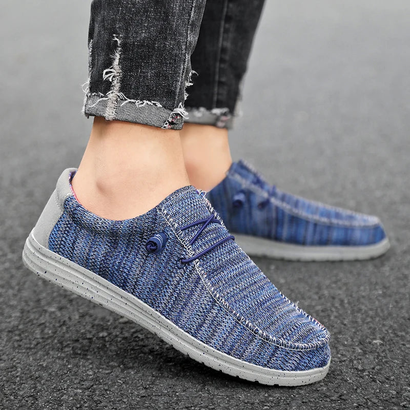 Męska - Buty z siateczki - Miękka bawełniana wyściółka - Stylowe obuwie na każdą okazję