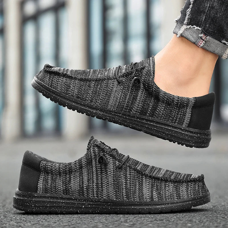Męska - Buty z siateczki - Miękka bawełniana wyściółka - Stylowe obuwie na każdą okazję
