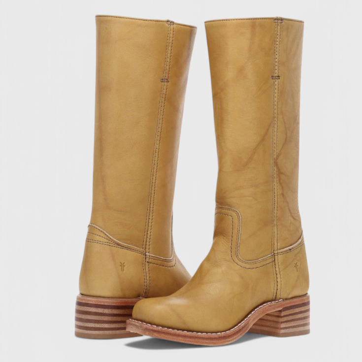 Damska - Buty za kolano - Okrąły nosek - Pięta w szpic - Stylowe i wygodne obuwie na każdą okazję