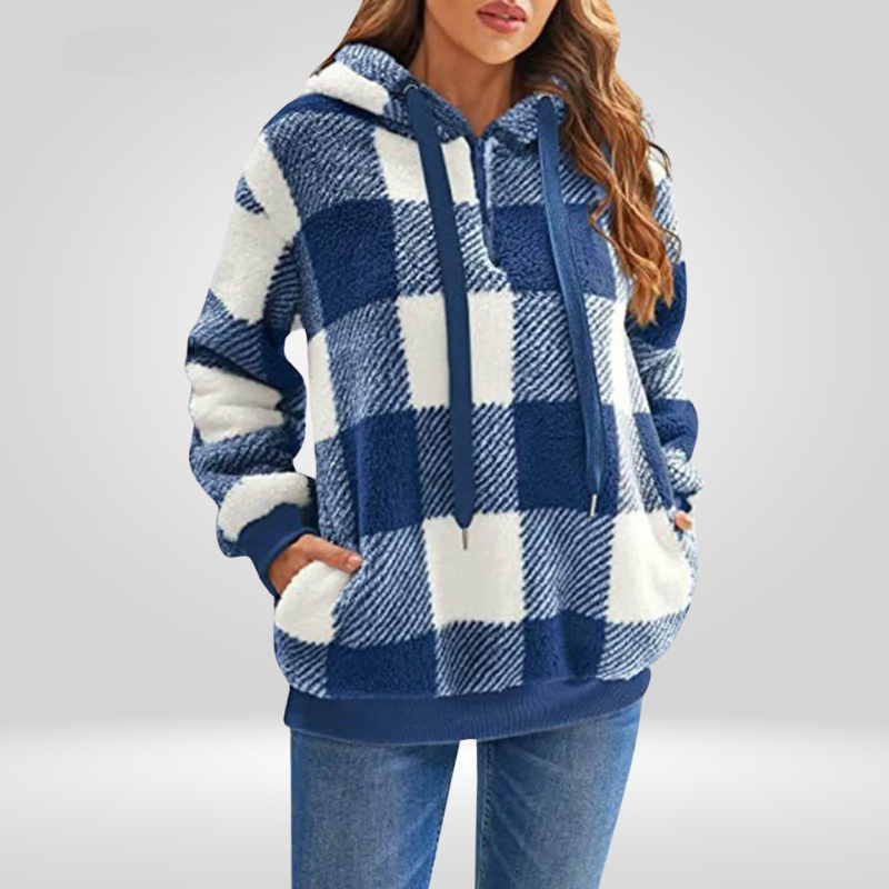 Damska - Bluza z kapturem - Kratka - Stylowy i wygodny sweter - Idealna na chłodne dni