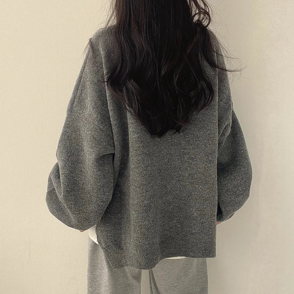 Damska - Sweter - Oversized z opadającymi ramionami - Luźny krój - Modny i wygodny styl