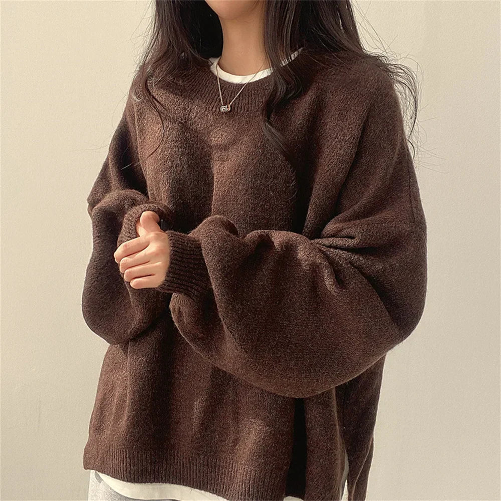 Damska - Sweter - Oversized z opadającymi ramionami - Luźny krój - Modny i wygodny styl