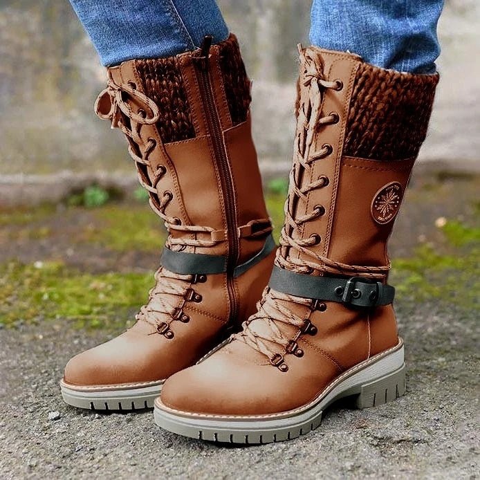Damska - Buty zimowe - Zamek błyskawiczny - Ciepłe i stylowe obuwie na chłodne dni