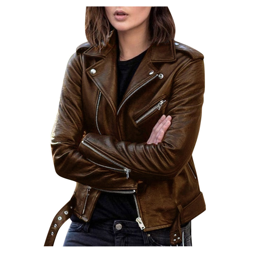 Damska - Kurtka motocyklowa - Zamek błyskawiczny - Casual styl - Wygodna i modna odzież motocyklowa
