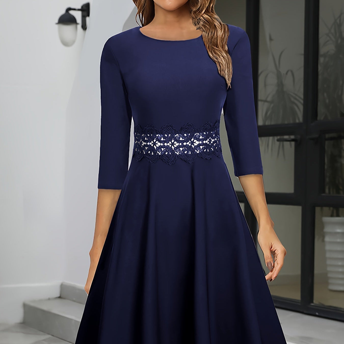 Damska - Midi sukienka wieczorowa - Elegancki styl - Idealna na specjalne okazje