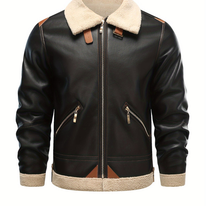 Męska - Wiatroszczelna kurtka zimowa - Ciepła podszewka - Idealna na zimowe wyprawy