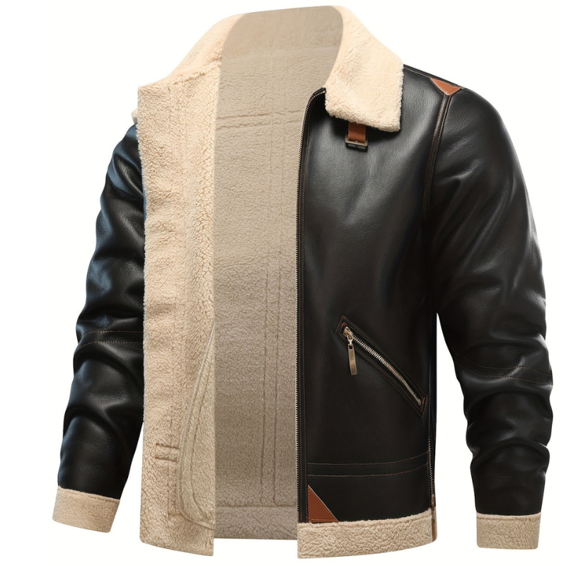 Męska - Wiatroszczelna kurtka zimowa - Ciepła podszewka - Idealna na zimowe wyprawy