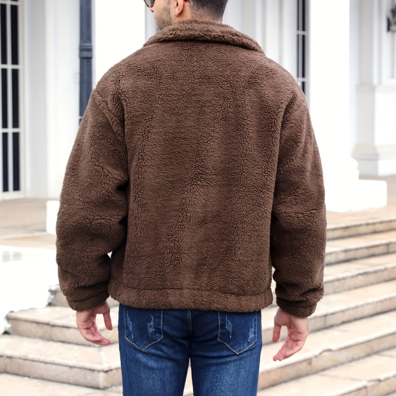 Męska - Płaszcz zimowy - Ciepła podszewka z futra - Elegancki i komfortowy na zimę