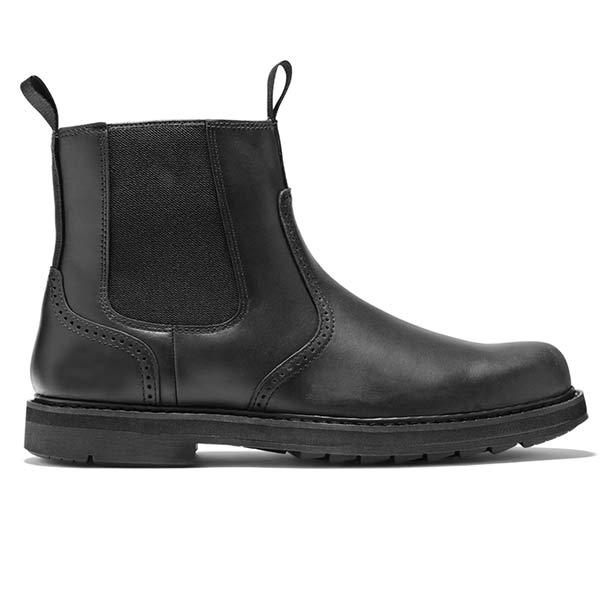 Męska - Stylowe buty za kostkę - Wsuwane - Modny design - Idealne na każdą okazję