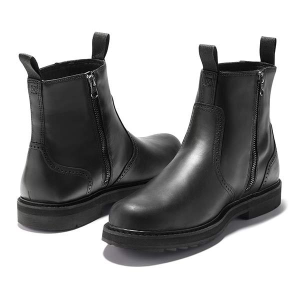 Męska - Stylowe buty za kostkę - Wsuwane - Modny design - Idealne na każdą okazję