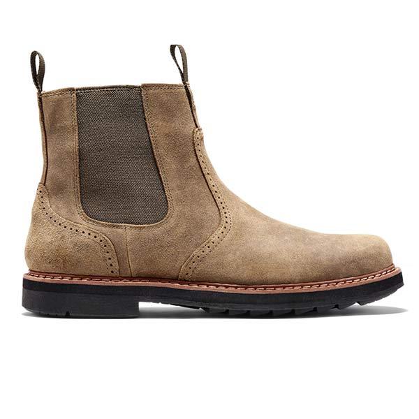 Męska - Stylowe buty za kostkę - Wsuwane - Modny design - Idealne na każdą okazję