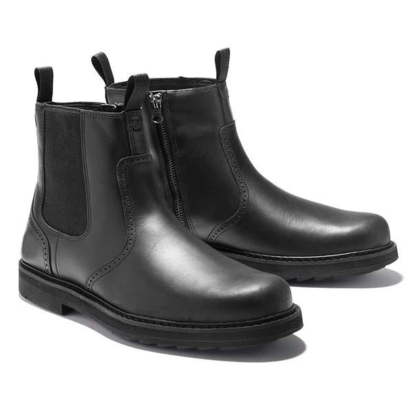 Męska - Stylowe buty za kostkę - Wsuwane - Modny design - Idealne na każdą okazję
