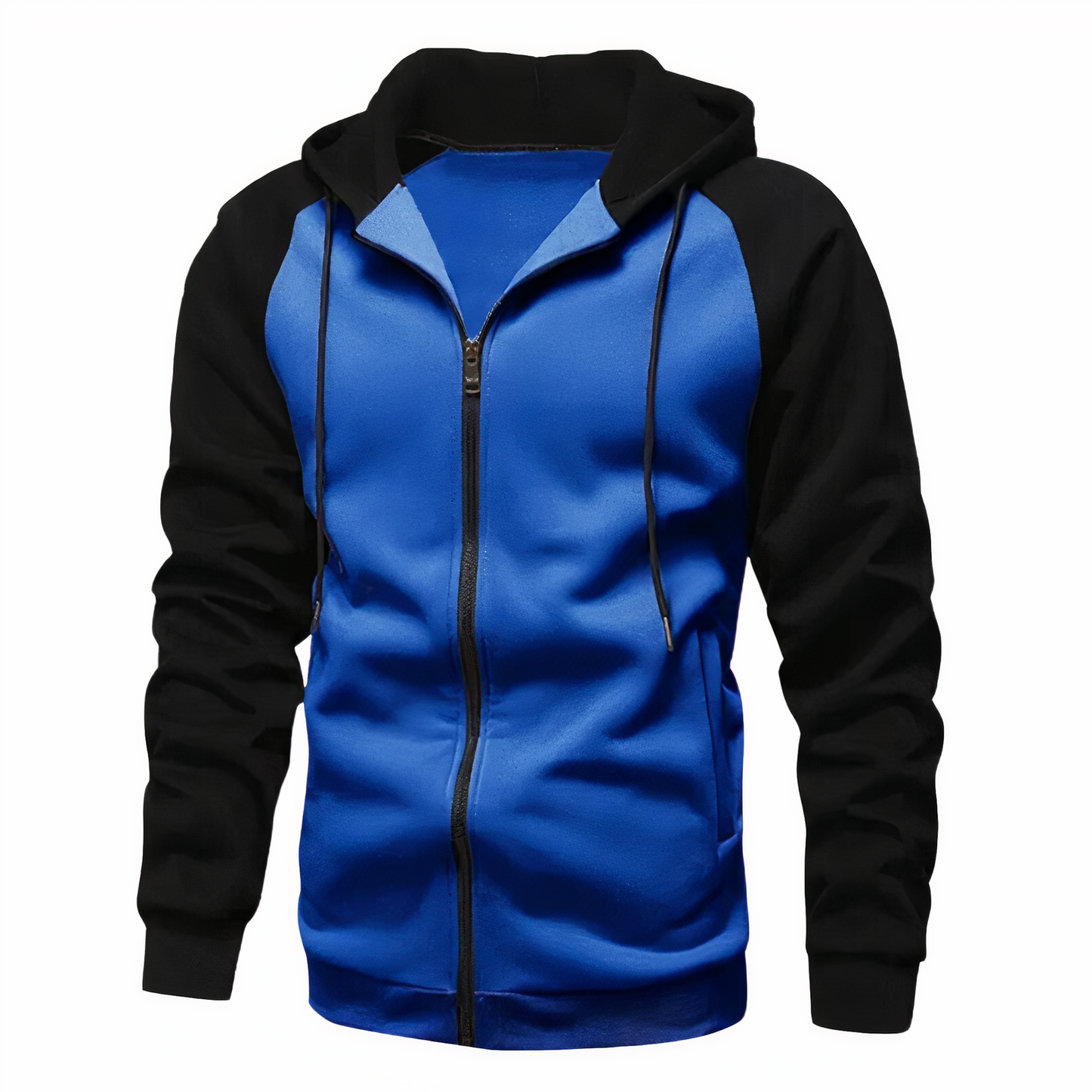 Męska - Rozpinana bluza z kapturem - Sportowy design - Komfort i styl na co dzień