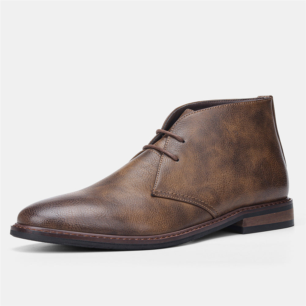 Męska - Buty pustynne w stylu vintage - Zamszu - Eleganckie obuwie na każdą okazję