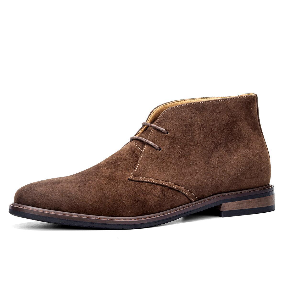 Męska - Buty pustynne w stylu vintage - Zamszu - Eleganckie obuwie na każdą okazję