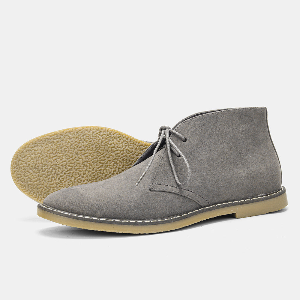 Męska - Buty pustynne w stylu vintage - Zamszu - Eleganckie obuwie na każdą okazję