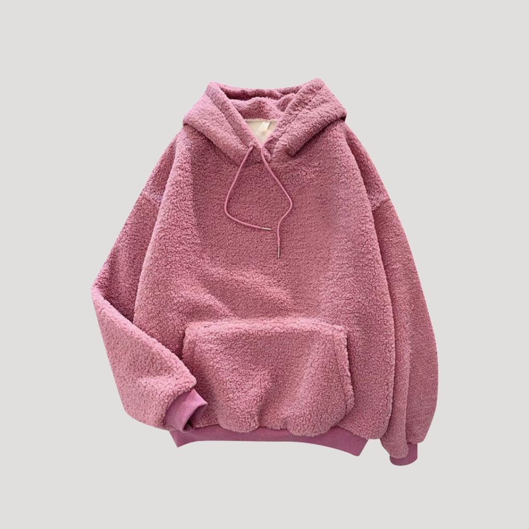 Damska - Zimowa bluza - Sherpa Fleece z kapturem - Oversized styl - Ciepła i wygodna odzież na chłodne dni