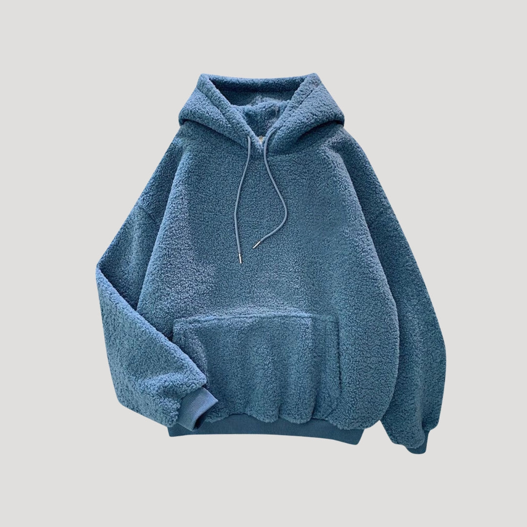 Damska - Zimowa bluza - Sherpa Fleece z kapturem - Oversized styl - Ciepła i wygodna odzież na chłodne dni