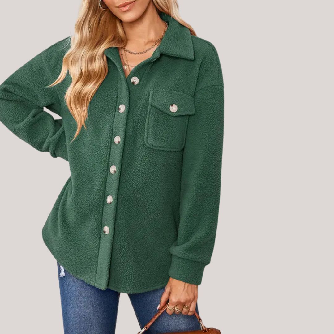 Damska - Casualowy płaszcz - Wygodna tkanina - Stylowy design