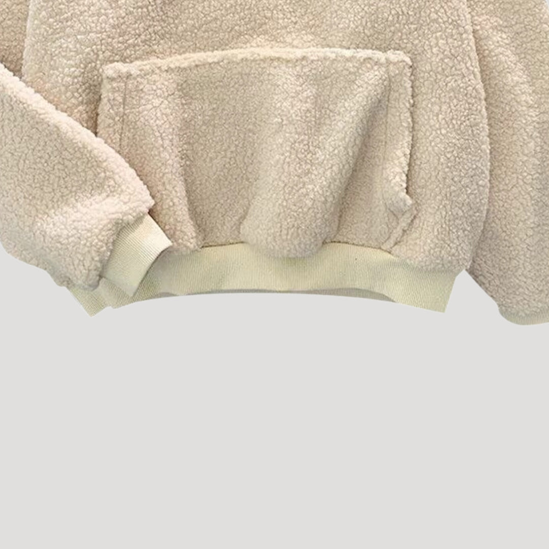Damska - Zimowa bluza - Sherpa Fleece z kapturem - Oversized styl - Ciepła i wygodna odzież na chłodne dni