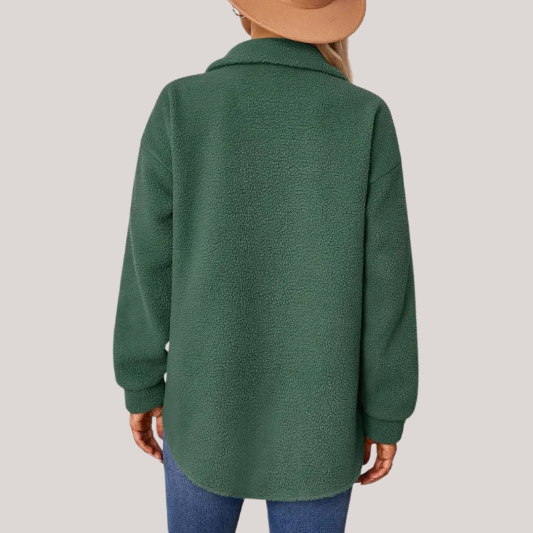 Damska - Casualowy płaszcz - Wygodna tkanina - Stylowy design