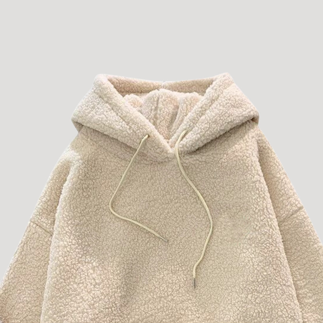Damska - Zimowa bluza - Sherpa Fleece z kapturem - Oversized styl - Ciepła i wygodna odzież na chłodne dni