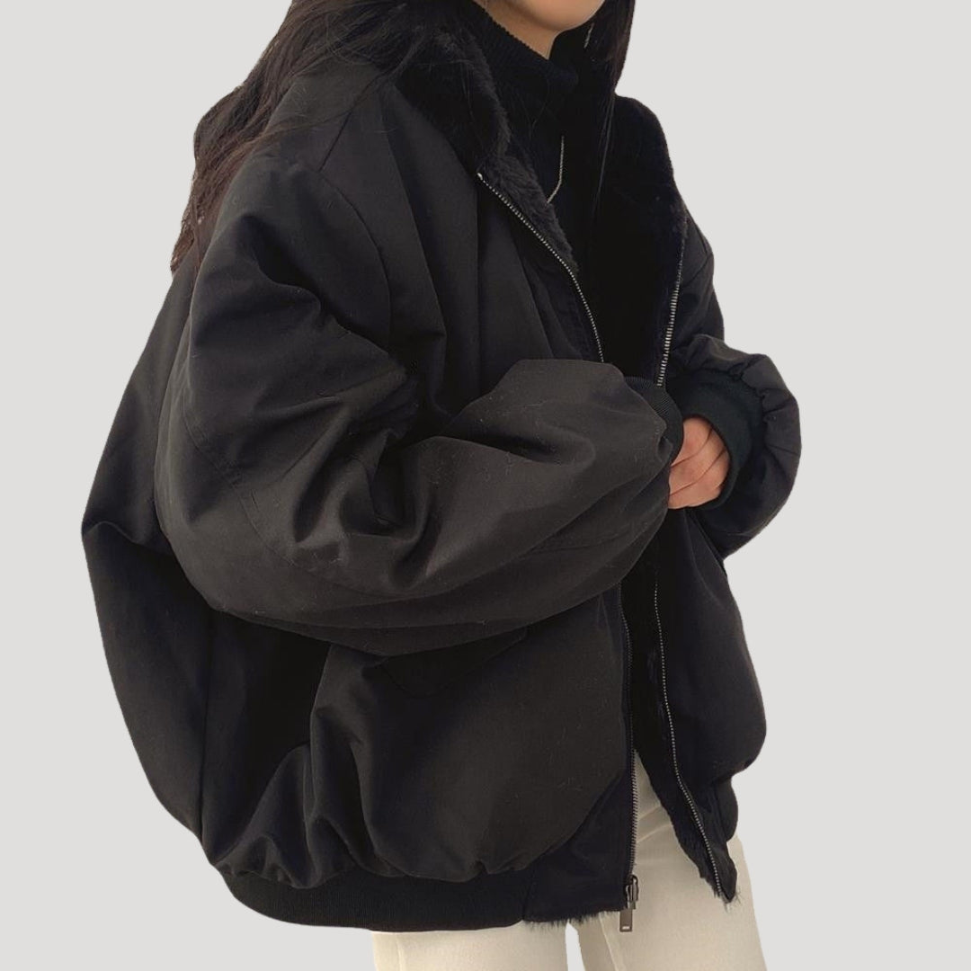 Damska - Kurtka - Sherpa Fleece Teddy Coat - Styl Zimowy - Ciepły I Stylowy