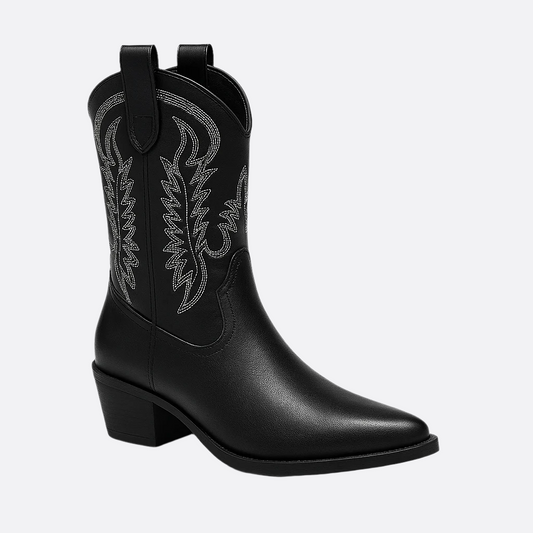Damska - Buty kowbojskie - Inspirowany westernami - Nowoczesny styl Block Heel - Komfortowe i modne obuwie