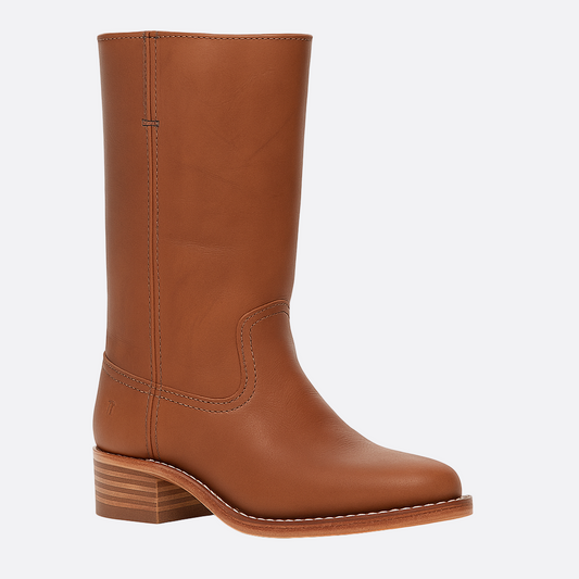 Damska - Buty za kolano - Okrąły nosek - Pięta w szpic - Stylowe i wygodne obuwie na każdą okazję