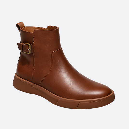 Damska - Buty za kostkę - Bocznym zapięciem na klamrę - Modny styl na każdą okazję