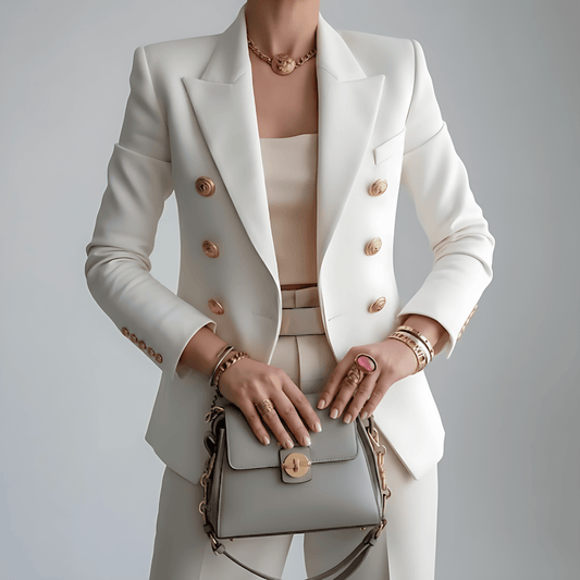 Damska - Dwurzędowy blezer - Elegancki styl - Idealny na każdą okazję - Modny wybór dla kobiet