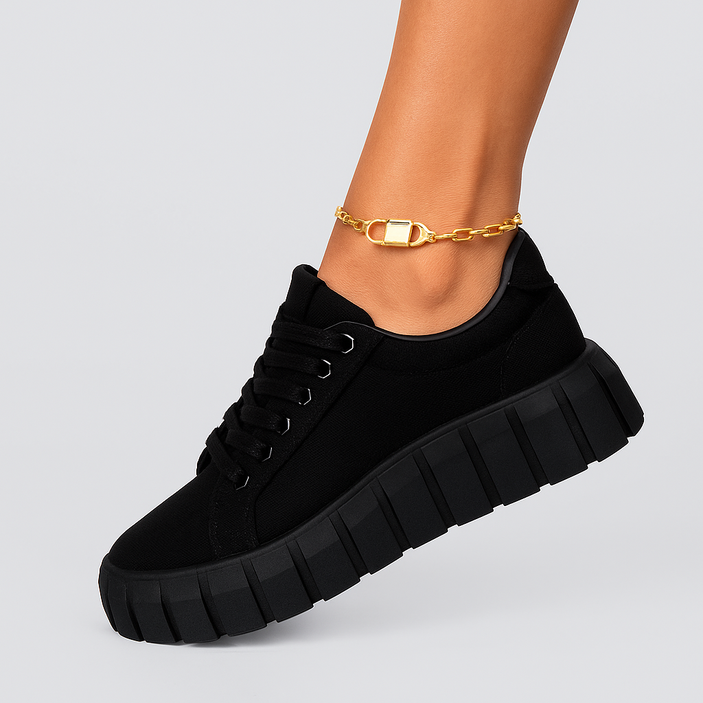Damska - Trampki - Podeszwa platformowa - Lekkie, oddychające buty do chodzenia