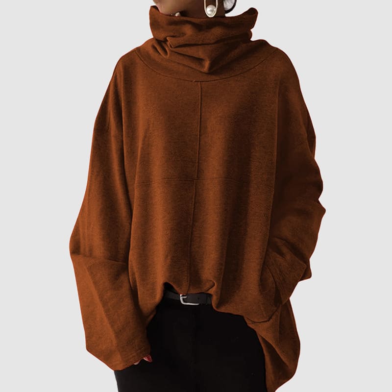 Damska - Sweter z golfem - Mieszanka wełny - Elegancki i ciepły sweter na każdą porę roku
