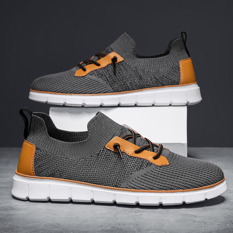 Męska - Sneakersy Mesh - Niskie sznurowane cholewki - Niskie wykończenie - Wygodne do codziennego noszenia