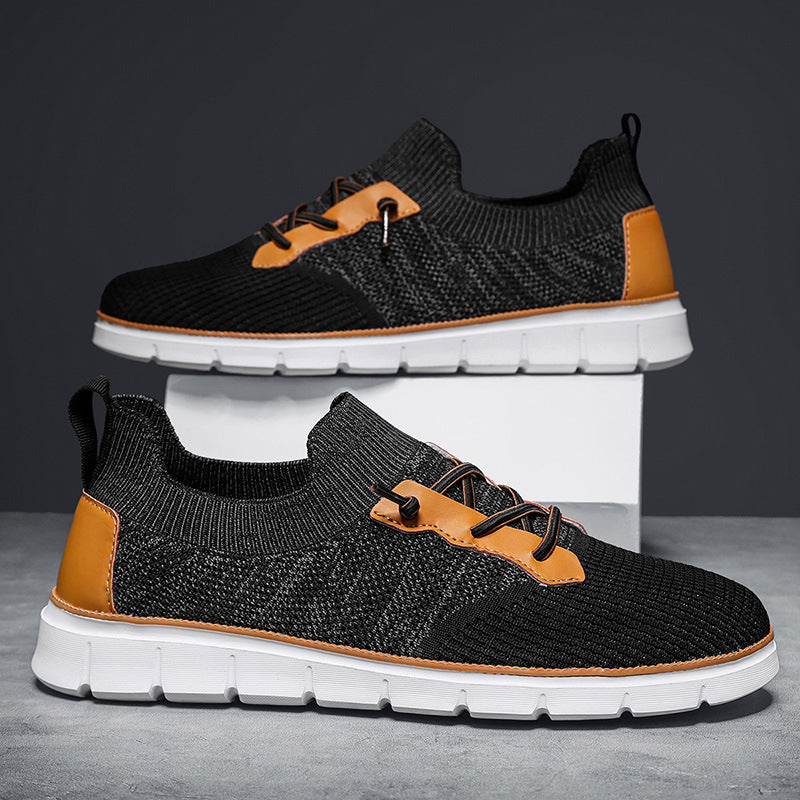 Męska - Sneakersy Mesh - Niskie sznurowane cholewki - Niskie wykończenie - Wygodne do codziennego noszenia