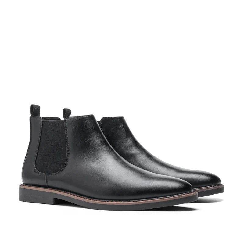 Męska - Klasyczne buty Chelsea - Wsuwane -  Skórzane - Elegancka moda na każdą okazję