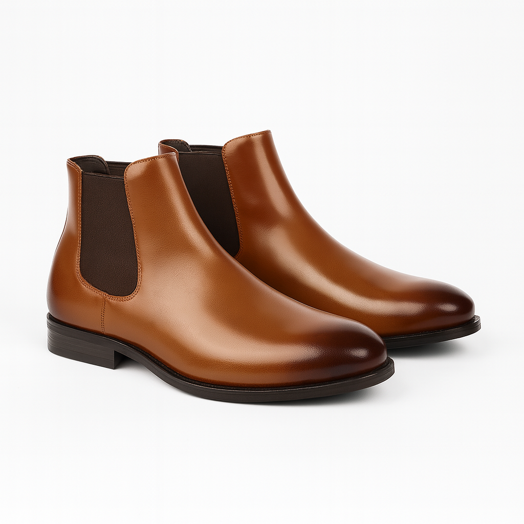 Męska - Klasyczne buty Chelsea - Wysoka kostka - Elegancki styl na każdą okazję