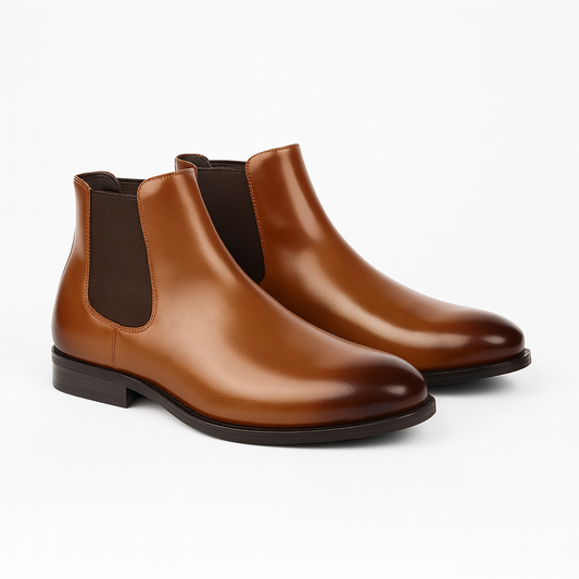 Męska - Klasyczne buty Chelsea - Wysoka kostka - Elegancki styl na każdą okazję