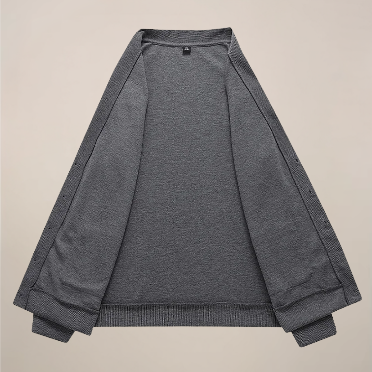 Męska - Kardigan - Dekolt w szpic - Zapinany na guziki - Elegancki styl na każdą okazję