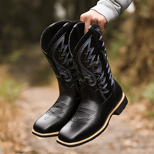 Męska - Buty cowboy Western - Stylu vintage z haftem - Idealne na każdą okazję
